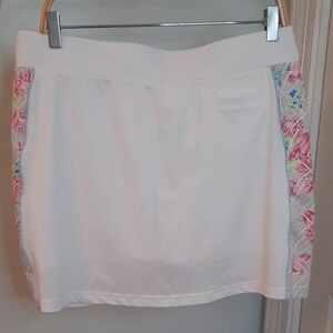 Pebble Beach White Floral Golf Skort sz XL